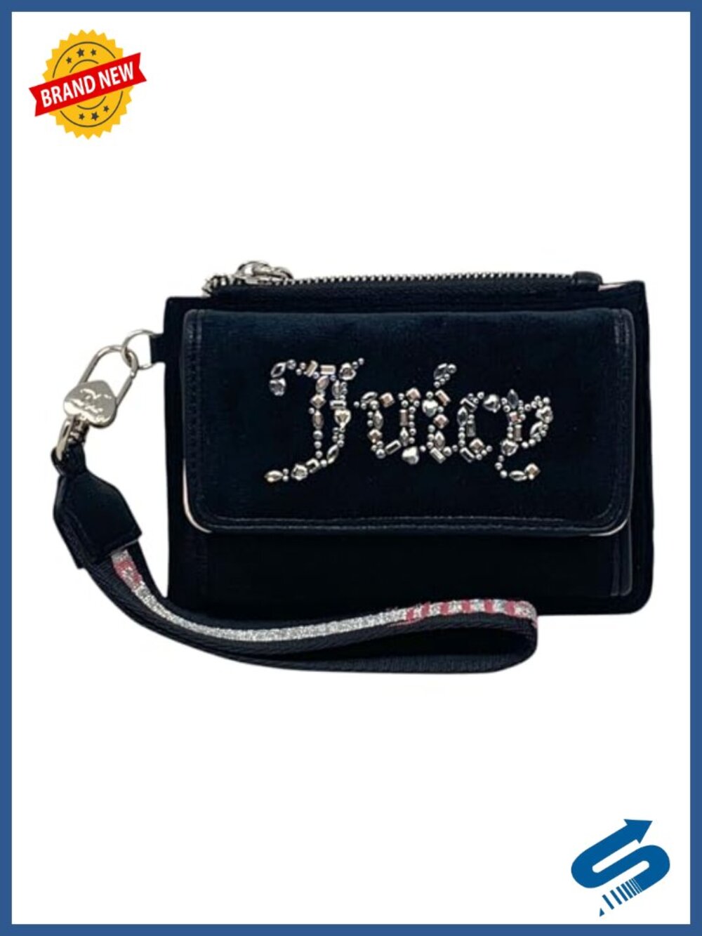 Juicy Couture Wristlet Wallet Snap Closure Polyester